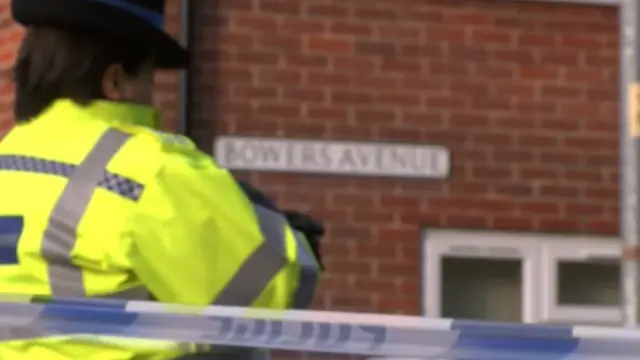 Police officer in Bowers Avenue
