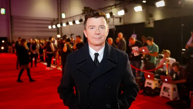 Rick Astley on the red carpet at the BBC Music Awards 2016
