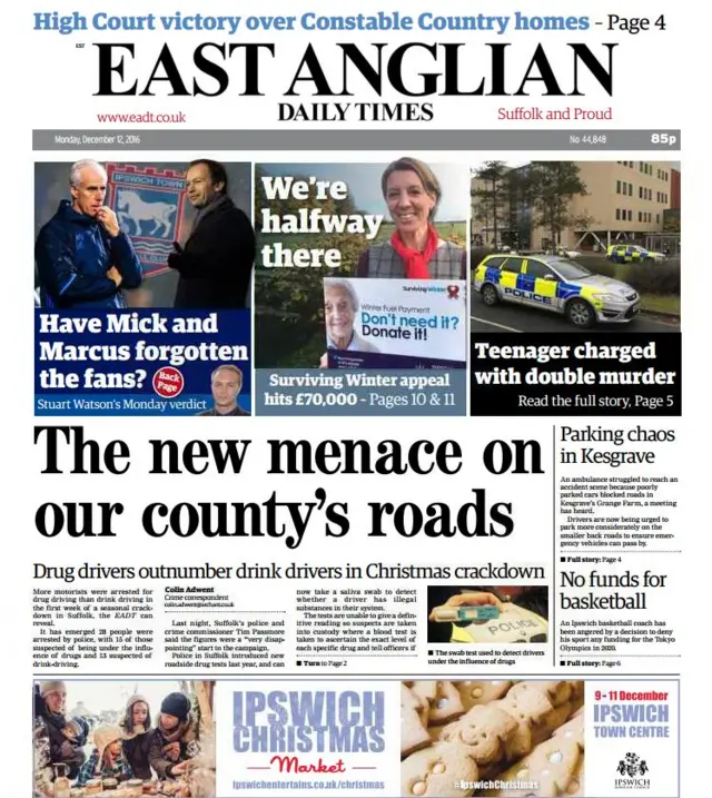Front page of EADT