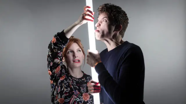 Alice Levine and Greg James