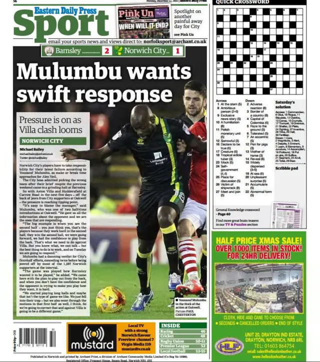 Back page of the EDP