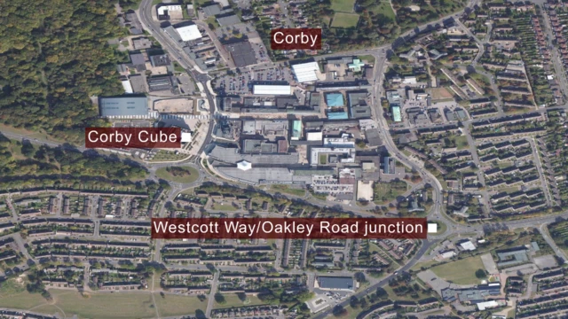 Corby map