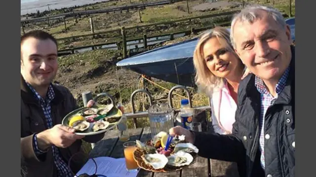 Peter Shilton with Steph Hayward on Mersea Island