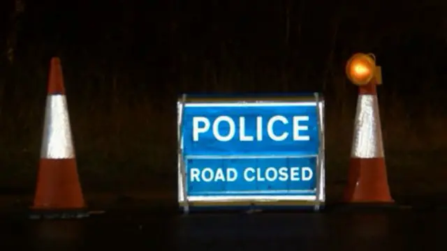Road closed sign