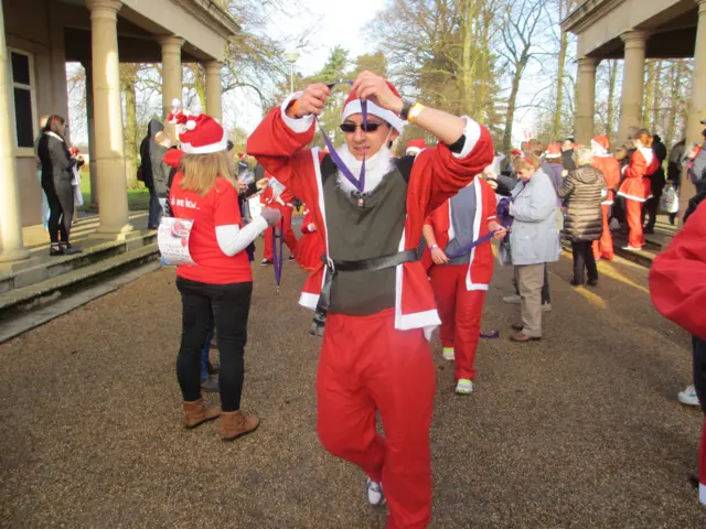Runners at the end of the race