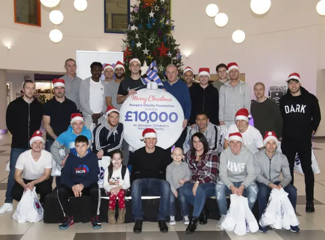 Rangers visit the Royal Hospital for Children in Glasgow