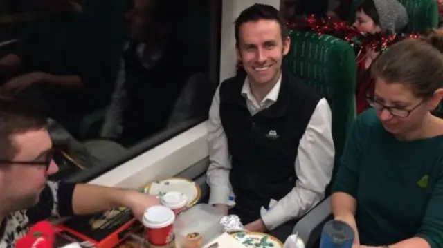 Xmas party on train