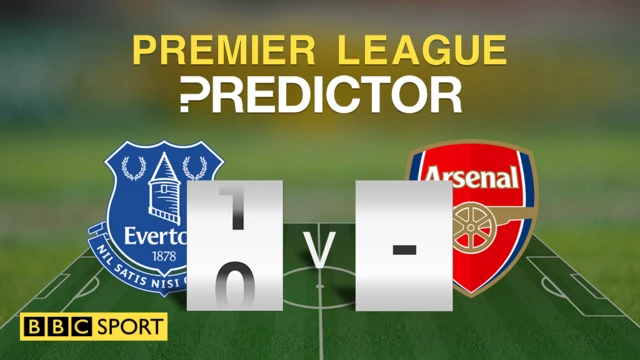 Everton v Arsenal predictor graphic