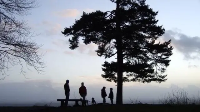 Family in the countryside