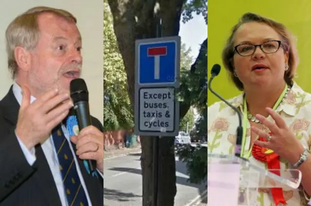 Coun Gary Crookes, deputy Tory leader; the Park Lane bus gate; and Coun Jayne Innes, Labour cabinet member for city services