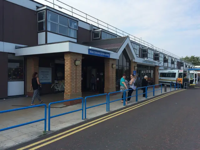 Exterior of the James Paget University Hospital