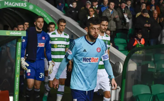 Massimo Donati comes on to Celtic Park