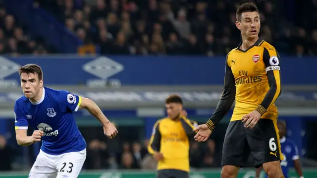 Seamus Coleman of Everton celebrates