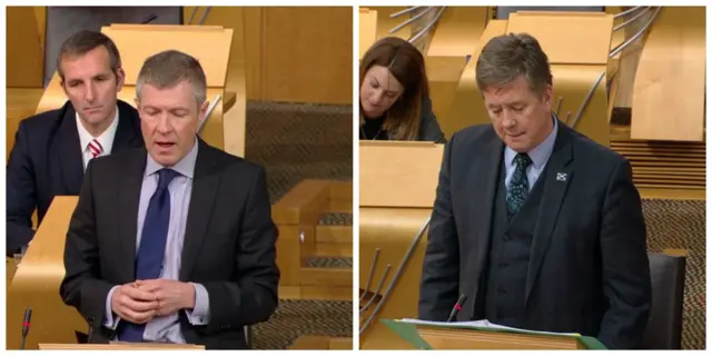 Willie Rennie quizes Keith Brown