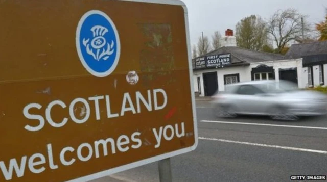 Welcome Scotland sign