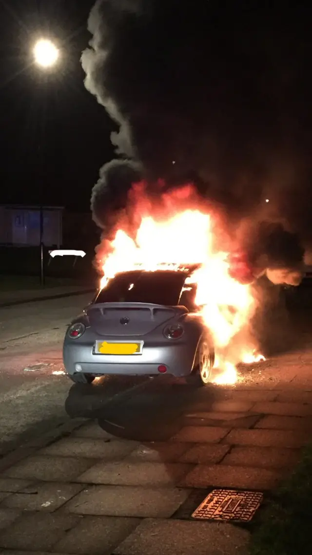 Car on fire