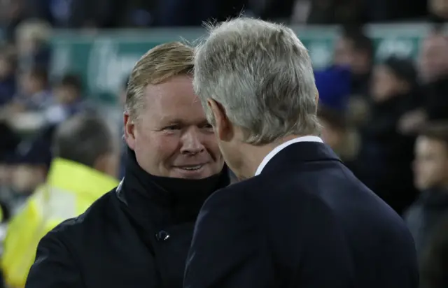 Arsene Wenger with Ronald Koeman