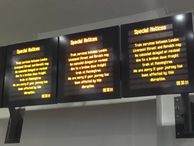 Train information signs