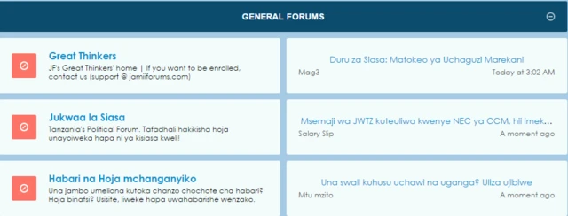 Jamii Forum's screen grab