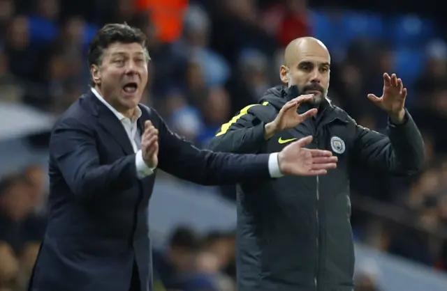 Walter Mazzarri and Pep Guardiola