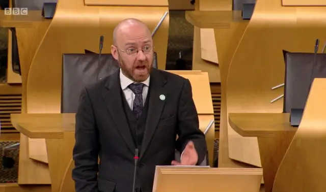 Scottish Green Party co-convener Patrick Harvie