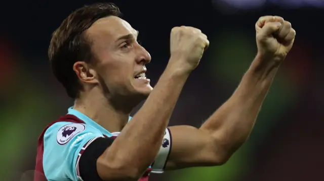 Mark Noble celebrates