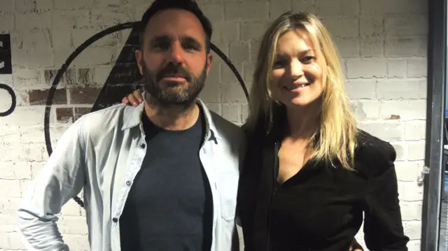 Shaun Keavney and Kate Moss