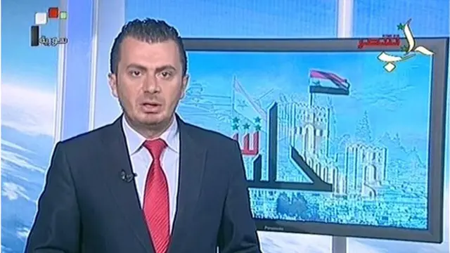 Screen grab from Syrian State TV