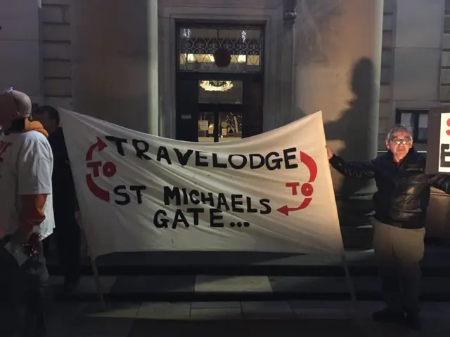 Protest at Peterborough City Council