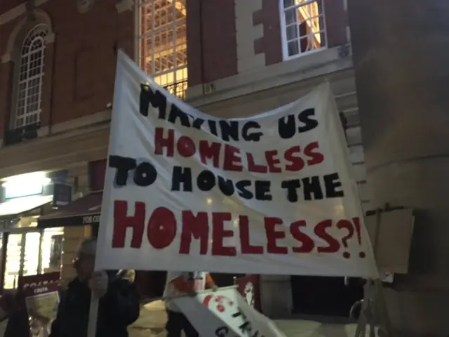 Housing protest in Peterborough