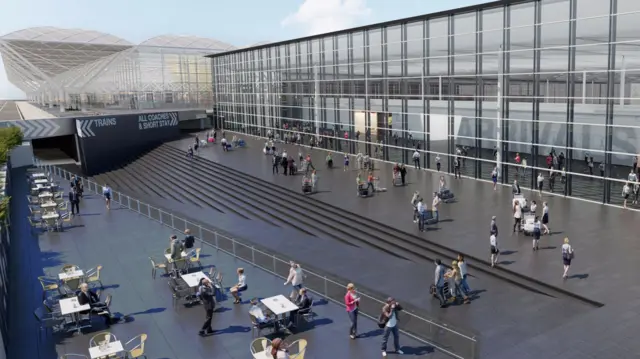 Artist's impression of Stansted arrivals building