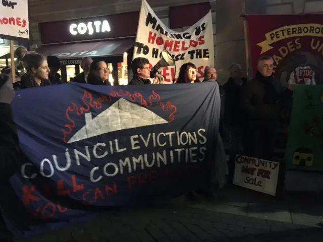 Housing protest in Peterborough