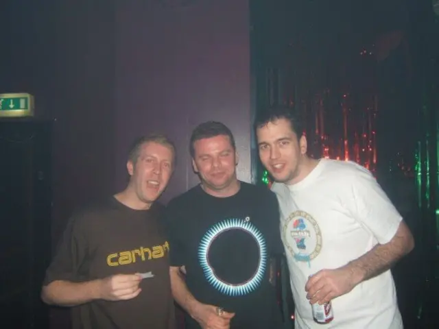 Tom Stephens and friend with Ed from Chemical Brothers