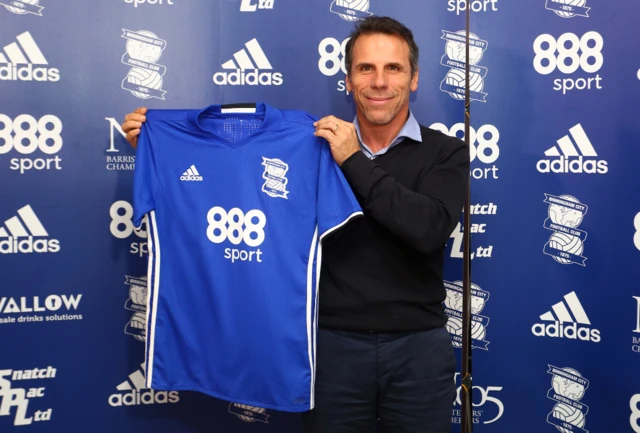 New Birmingham City boss Gianfranco Zola