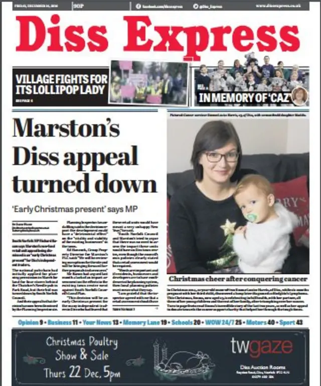 Diss Express on 16 December 2016