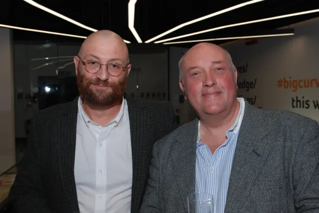 Steve Ely (left) with Mexborough poet Ian Parks