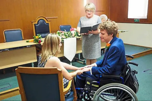 Shropshire hospital patient is married - by his physiotherapist