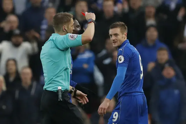 Vardy sent off