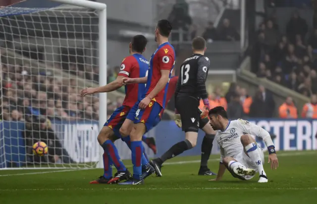 Costa scores first Chelsea goal