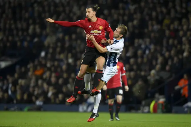 Zlatan Ibrahimovic and Craig Dawson