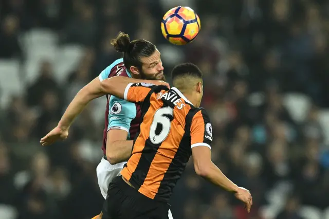 Andy Carroll and Curtis Davies