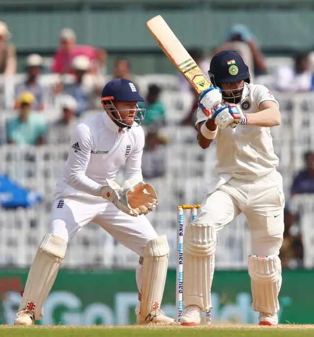 India's Rahul near his century