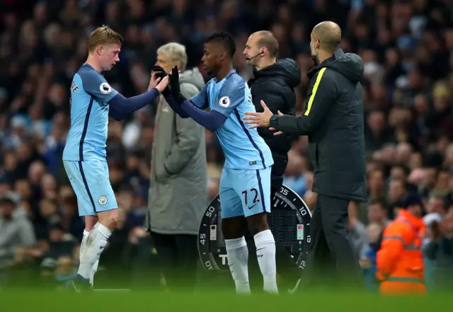 Kevin de Bruyne and Kelechi Iheanacho