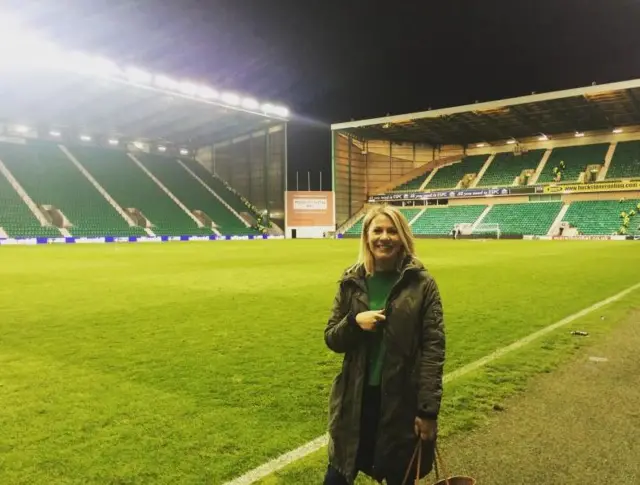 Julie Roberts at Easter Road