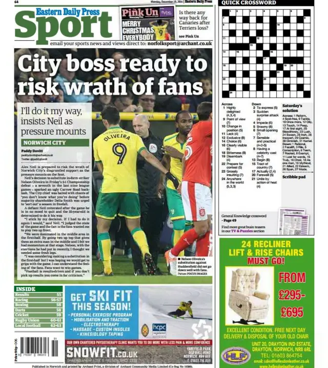 Back page of the EDP