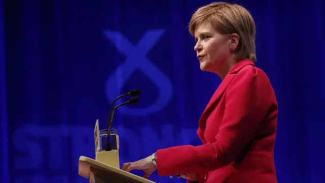 Nicola Sturgeon at conference