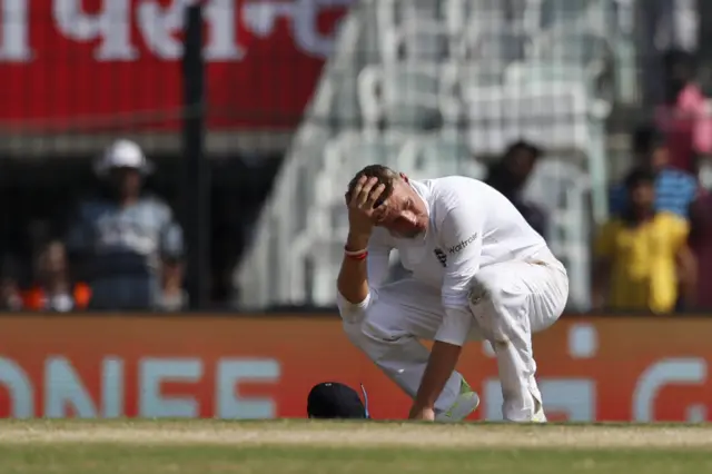 Joe Root reacts