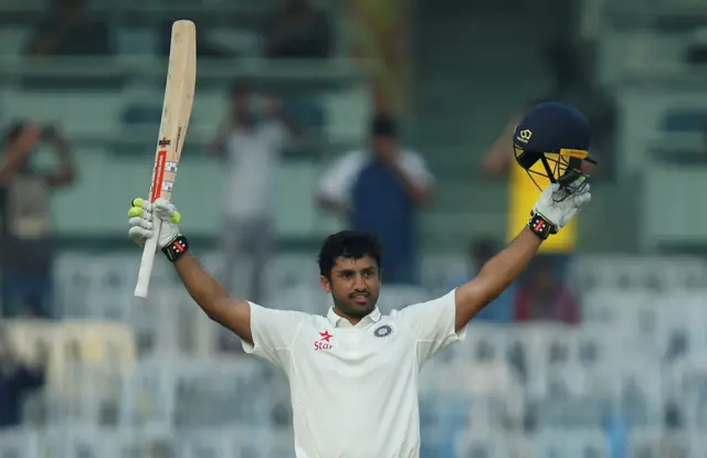 Karun Nair celebrates his triple century