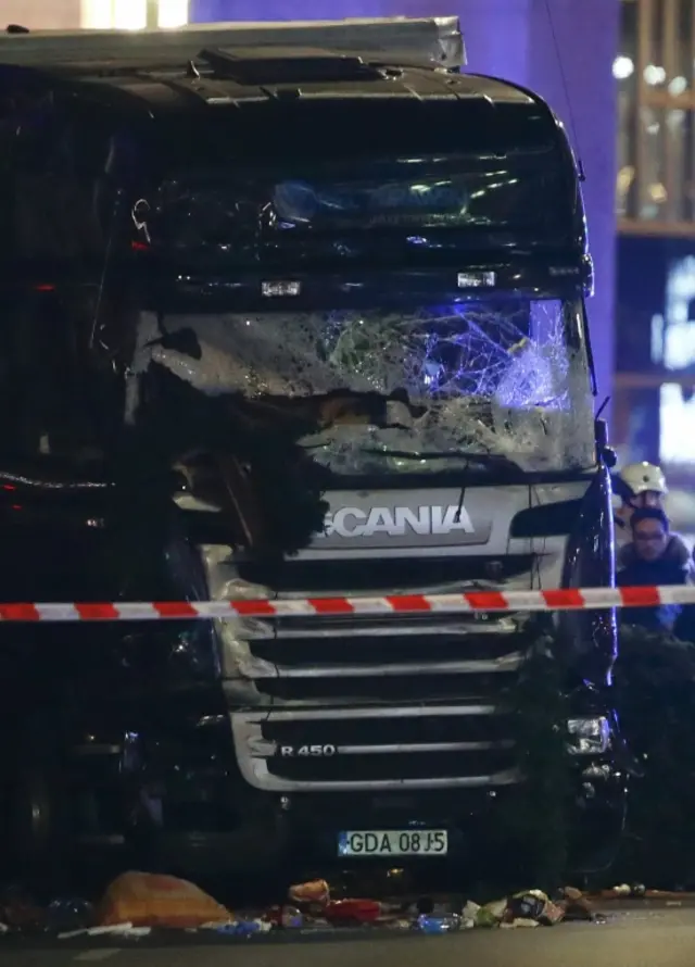 The lorry involved in the incident