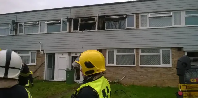 Flat fire in Bletchley